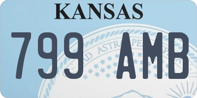 KS license plate 799AMB