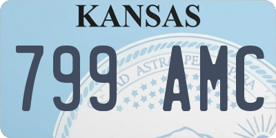 KS license plate 799AMC
