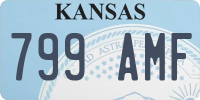 KS license plate 799AMF