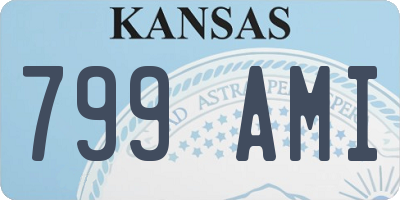 KS license plate 799AMI
