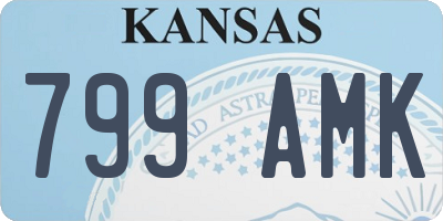 KS license plate 799AMK