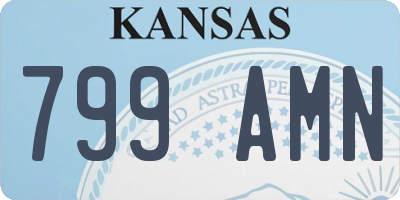 KS license plate 799AMN