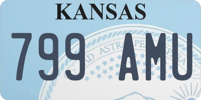 KS license plate 799AMU