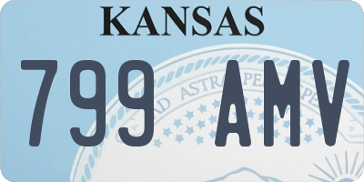 KS license plate 799AMV