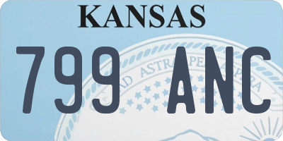 KS license plate 799ANC