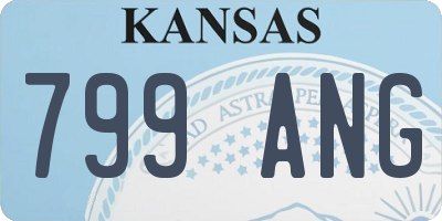 KS license plate 799ANG