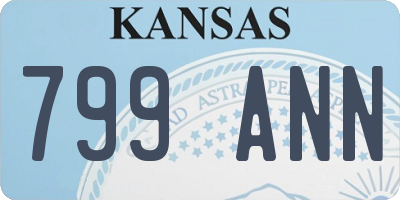 KS license plate 799ANN
