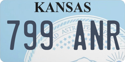 KS license plate 799ANR