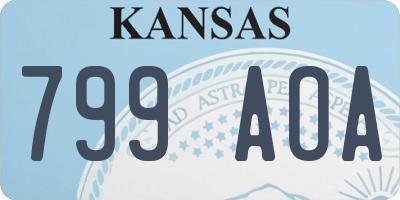 KS license plate 799AOA
