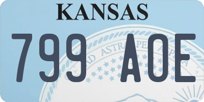 KS license plate 799AOE