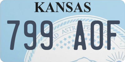 KS license plate 799AOF