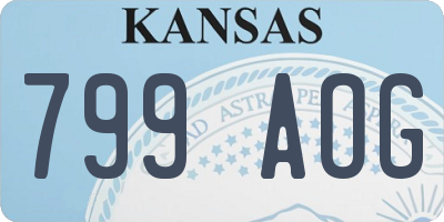 KS license plate 799AOG