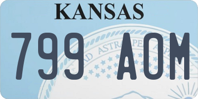 KS license plate 799AOM