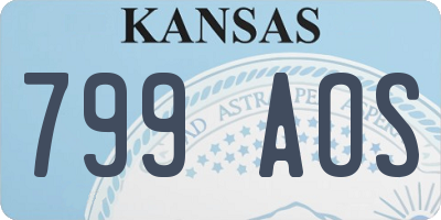 KS license plate 799AOS
