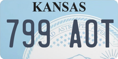 KS license plate 799AOT