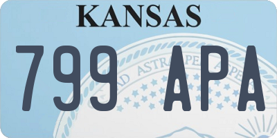 KS license plate 799APA