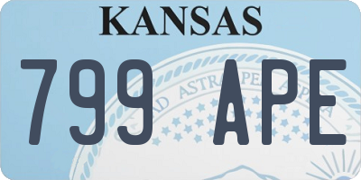 KS license plate 799APE