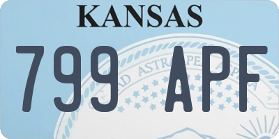 KS license plate 799APF