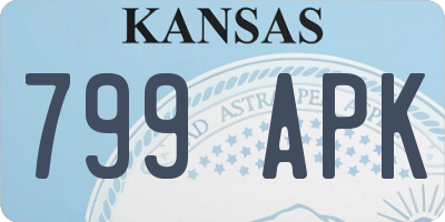 KS license plate 799APK