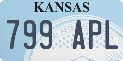 KS license plate 799APL