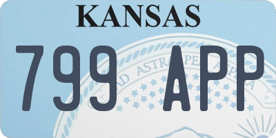 KS license plate 799APP