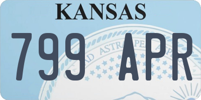 KS license plate 799APR