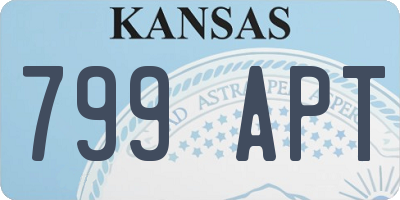 KS license plate 799APT