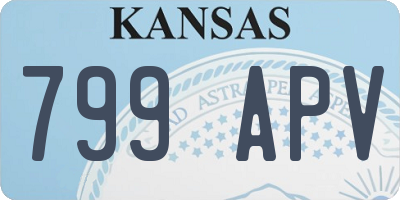 KS license plate 799APV