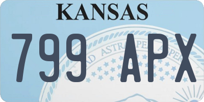 KS license plate 799APX