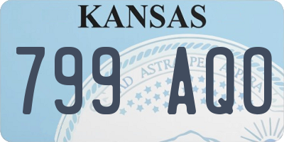 KS license plate 799AQO
