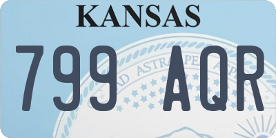 KS license plate 799AQR