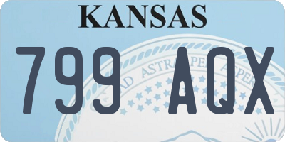 KS license plate 799AQX