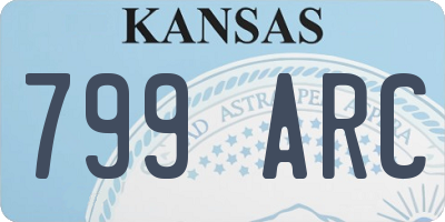 KS license plate 799ARC