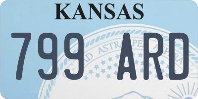 KS license plate 799ARD