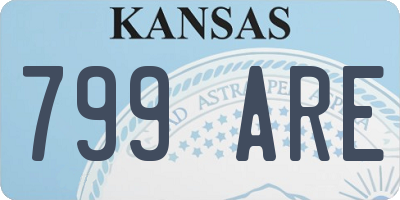 KS license plate 799ARE