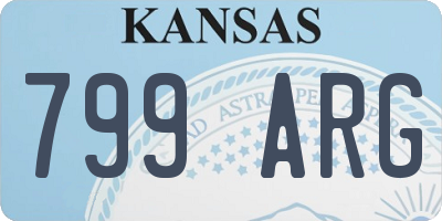 KS license plate 799ARG