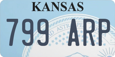KS license plate 799ARP