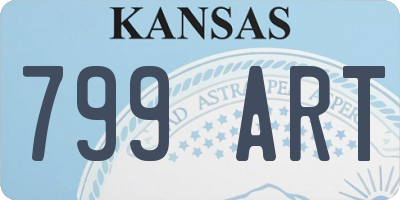 KS license plate 799ART