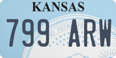 KS license plate 799ARW