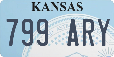 KS license plate 799ARY