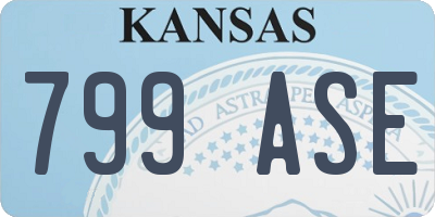 KS license plate 799ASE