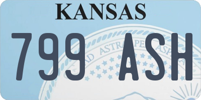 KS license plate 799ASH