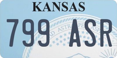 KS license plate 799ASR