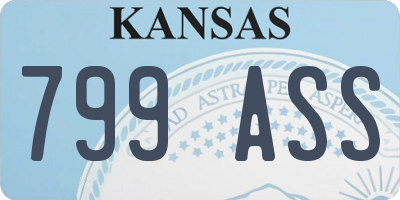KS license plate 799ASS