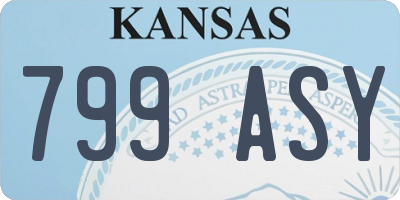 KS license plate 799ASY