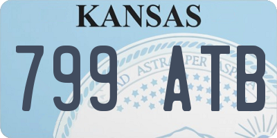 KS license plate 799ATB