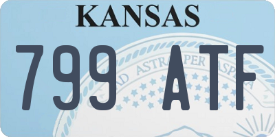 KS license plate 799ATF