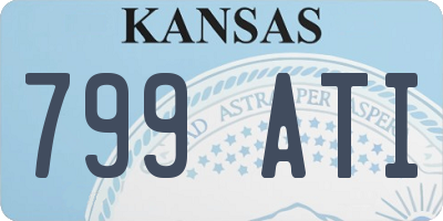 KS license plate 799ATI