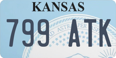 KS license plate 799ATK