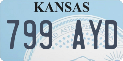 KS license plate 799AYD